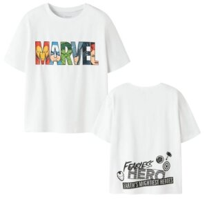 name it T-Shirt Marvel weiß