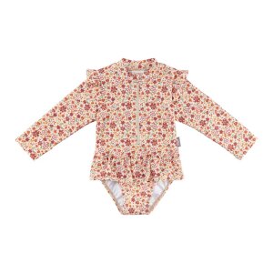 Sterntaler Langarm-Badeanzug Blumen mit Volants &...