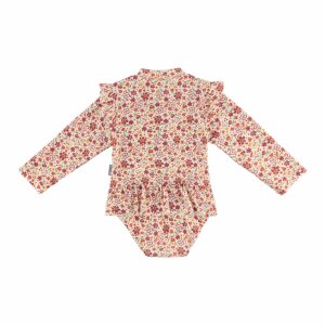 Sterntaler Langarm-Badeanzug Blumen mit Volants &...