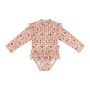 Sterntaler Langarm-Badeanzug Blumen mit Volants & UV-Schutz 50+