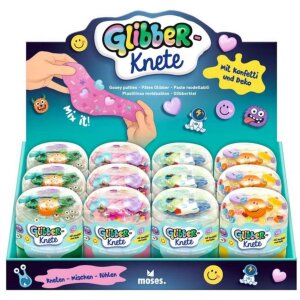 moses Glibber Knete mit Konfetti & Figuren - sortiert