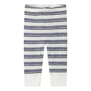 name it Merinowolle Leggings - Ringel Gray Snow White