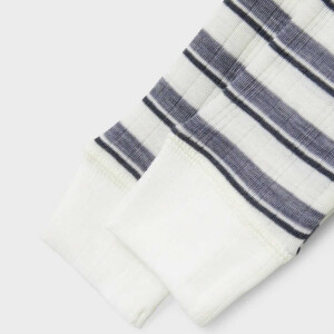 name it Merinowolle Leggings - Ringel Gray Snow White