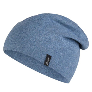 Sterntaler Mütze aus Bio-Melangejersey - tintenblau