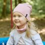 Sterntaler Mütze aus Bio-Melangejersey - samtrosa