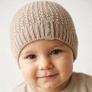 Sterntaler GOTS Strickmütze Waffelstruktur - beige