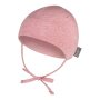 Sterntaler Beanie mit Ohrenklappen & Bindeband aus meliertem Bio-Jersey - samtrosa