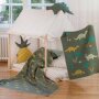 DF Babydecke - Dinos grün 70x90cm