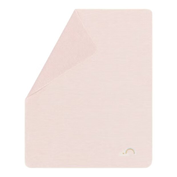 DF Babydecke - Regenbogen Ringel altrosa 70x90cm
