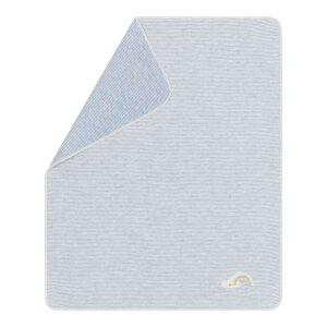 DF Babydecke - Regenbogen Ringel blau 70x90cm