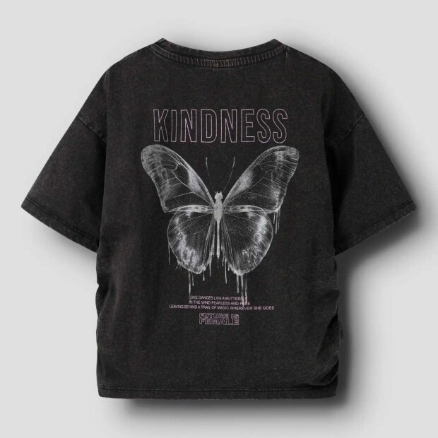 name it Shirt mit Raffung - black