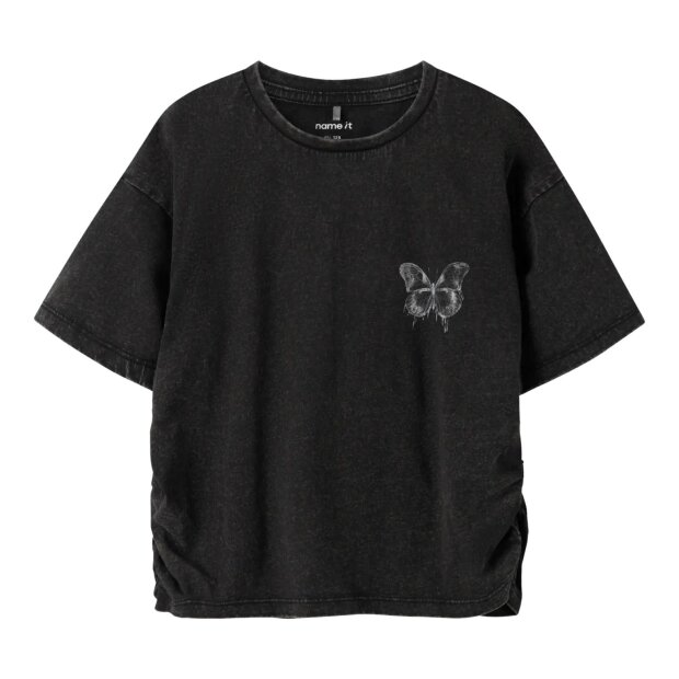 name it Shirt mit Raffung - black