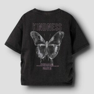 name it Shirt mit Raffung - black