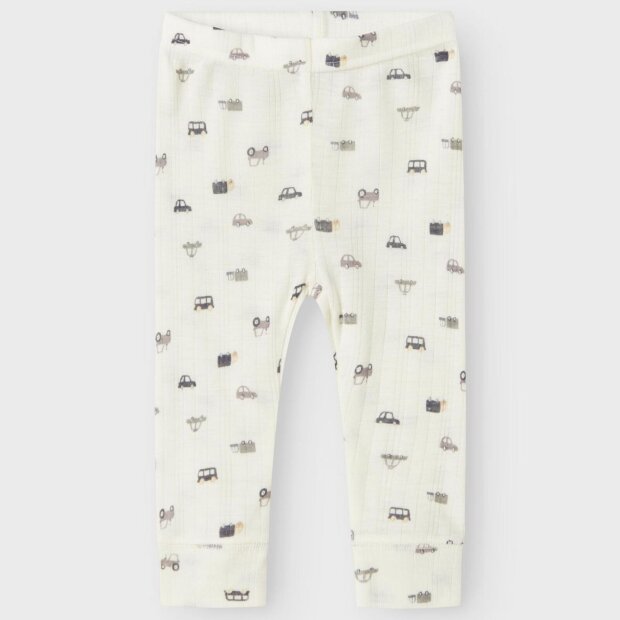 name it Merinowolle Leggings - Auto Snow White