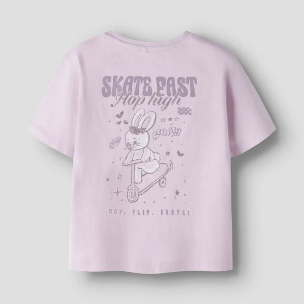 name it Bio- Baumwolle T-Shirt - Bunny Lavenderfog