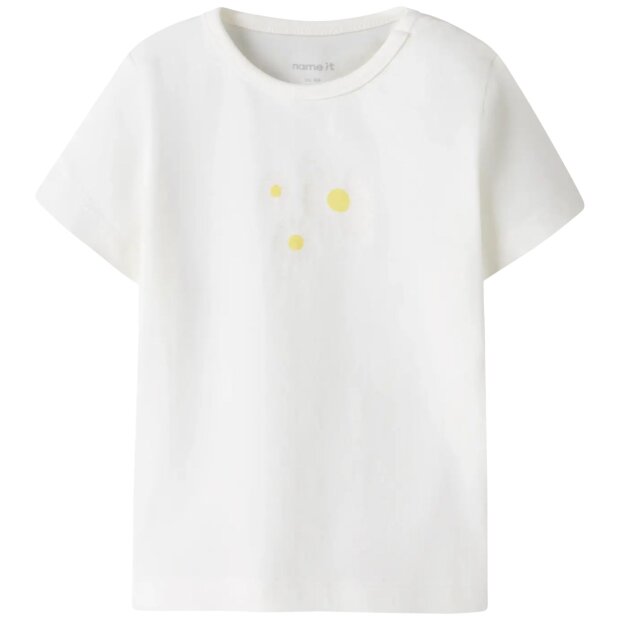 name it Bio Baumwolle Shirt - Blümchen Cloud Dancer