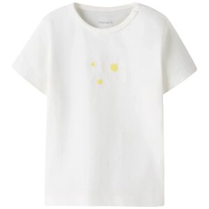 name it Bio Baumwolle Shirt - Blümchen Cloud Dancer