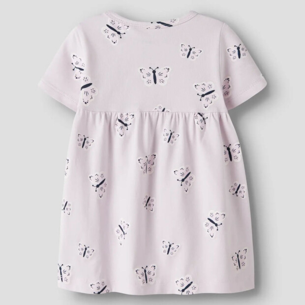 name it Bio Baumwolle Kleid - Schmetterling Lavender Fog Butterfly