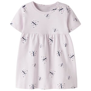 name it Bio Baumwolle Kleid - Schmetterling Lavender Fog...