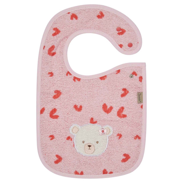 Sterntaler Lätzchen mit Druckknopf Bär Betty - rosa
