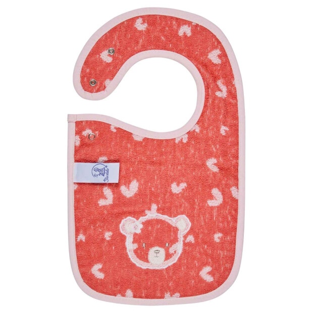 Sterntaler Lätzchen mit Druckknopf Bär Betty - rosa