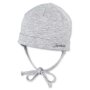 Sterntaler Beanie aus Bio-Melangejersey - silber
