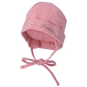 Sterntaler Beanie aus Bio-Melangejersey - samtrosa