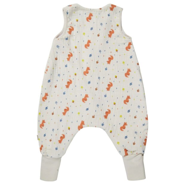 Sterntaler Musselin Schlafsack mit Beinen Fuchs lichtgrau – 1,0 TOG