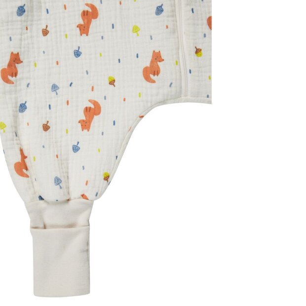 Sterntaler Musselin Schlafsack mit Beinen Fuchs lichtgrau – 1,0 TOG