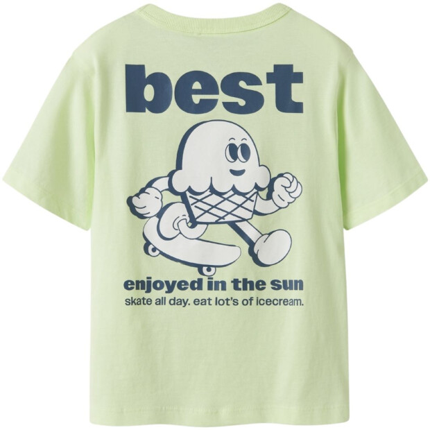name it T-Shirt best grün - lime cream