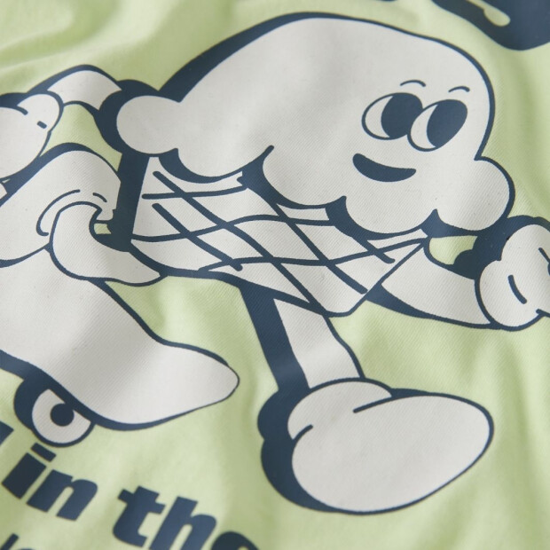 name it T-Shirt best grün - lime cream