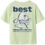 name it T-Shirt best grün - lime cream