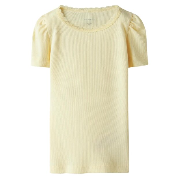 name it Kurzarm Top pastel yellow