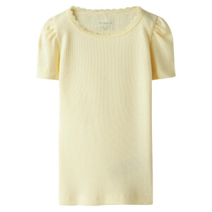 name it Kurzarm Top pastel yellow
