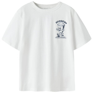 name it Top Kurzarm mit Blumenmuster Bright White