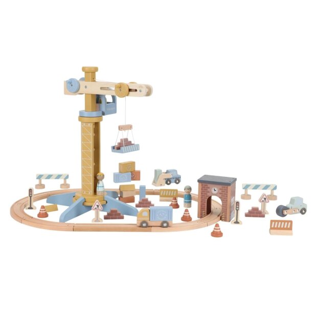 Little Dutch Holz Kran mit Zugstrecke XL