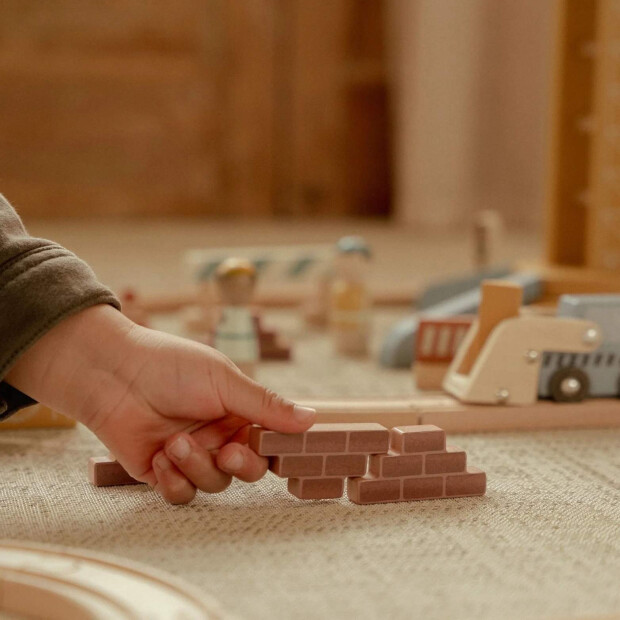 Little Dutch Holz Kran mit Zugstrecke XL