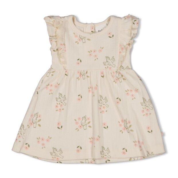 Feetje Geripptes Kleid Pointelle - Let Your Dreams Blossom Natur