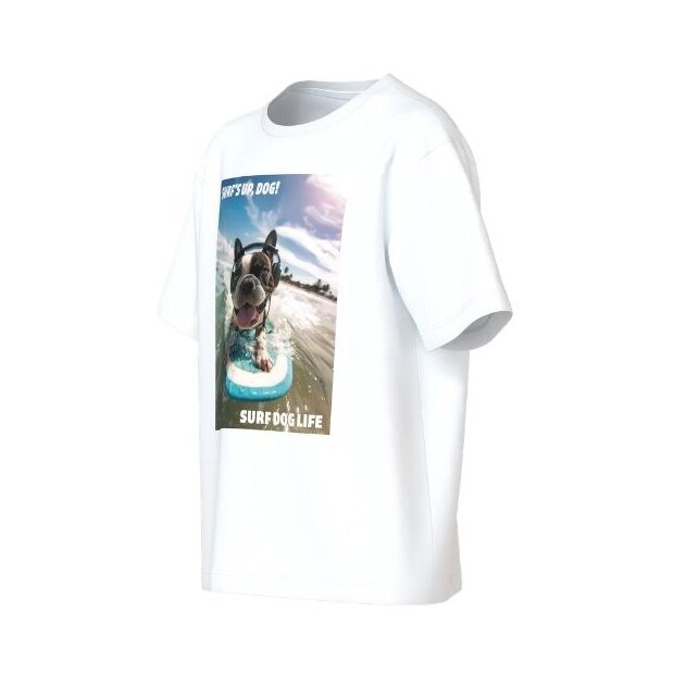 name it T-Shirt - surf dog bright white