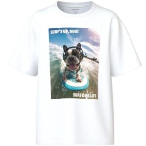 name it T-Shirt - surf dog bright white