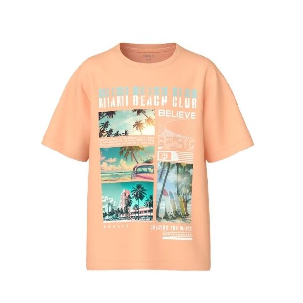 name it T-Shirt - Miami Beach Club - peach fuzz miami