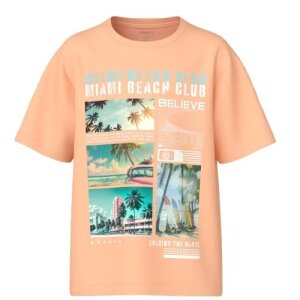 name it T-Shirt - Miami Beach Club - peach fuzz miami