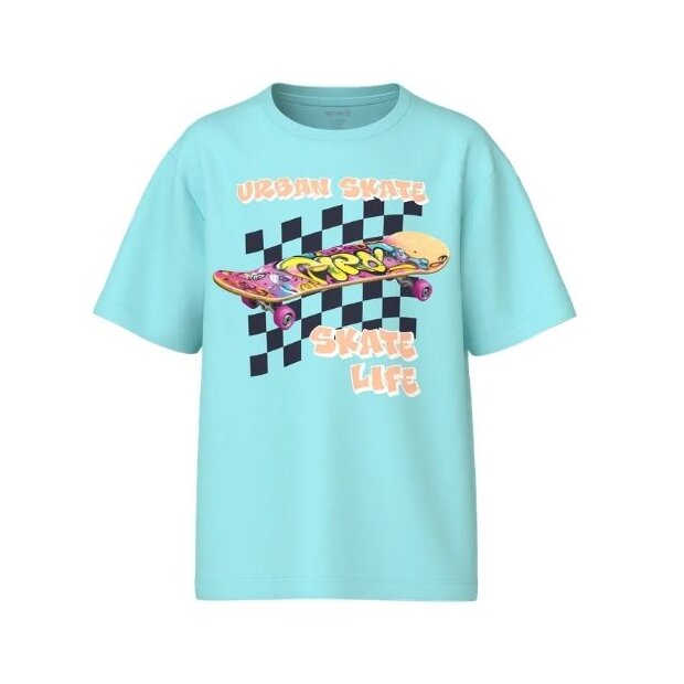 name it T-Shirt - Urban Skate türkis - Limpet Shell Skate Life