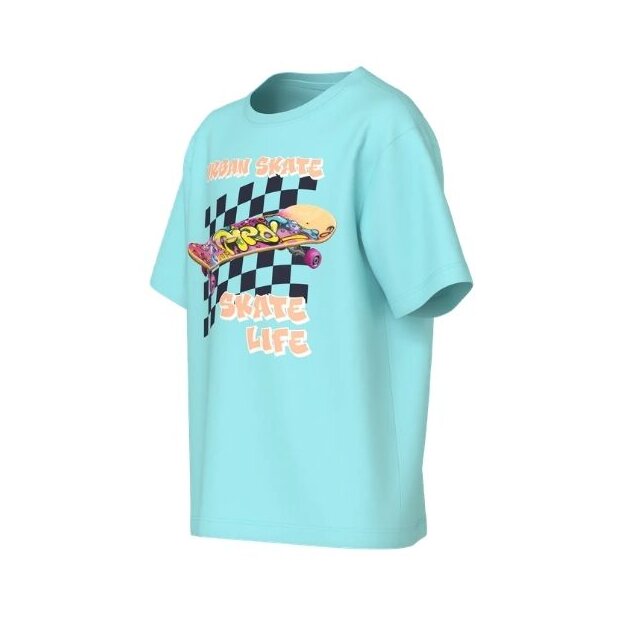 name it T-Shirt - Urban Skate türkis - Limpet Shell Skate Life