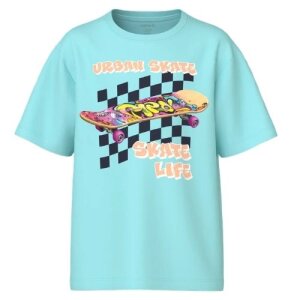 name it T-Shirt - Urban Skate türkis - Limpet Shell...
