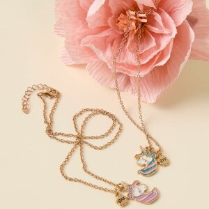 name it 2er Set Halskette - Einhorn BEST FRIENDS
