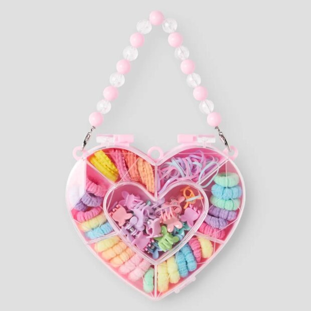 name it Haar Set Herzchen - Cradle Pink