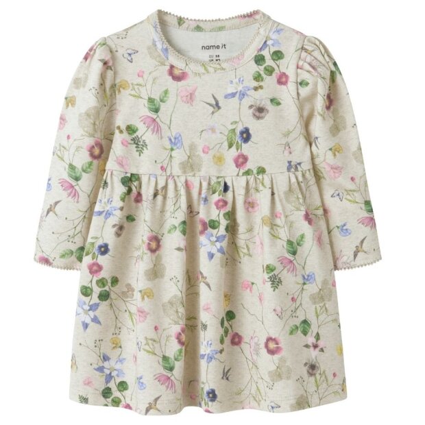 name it Baby Kleid Blumen - peyote melange