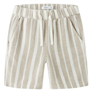 name it Shorts Streifen beige - chateau gray