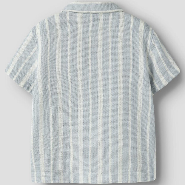 name it Hemd Streifen blau - blue fog
